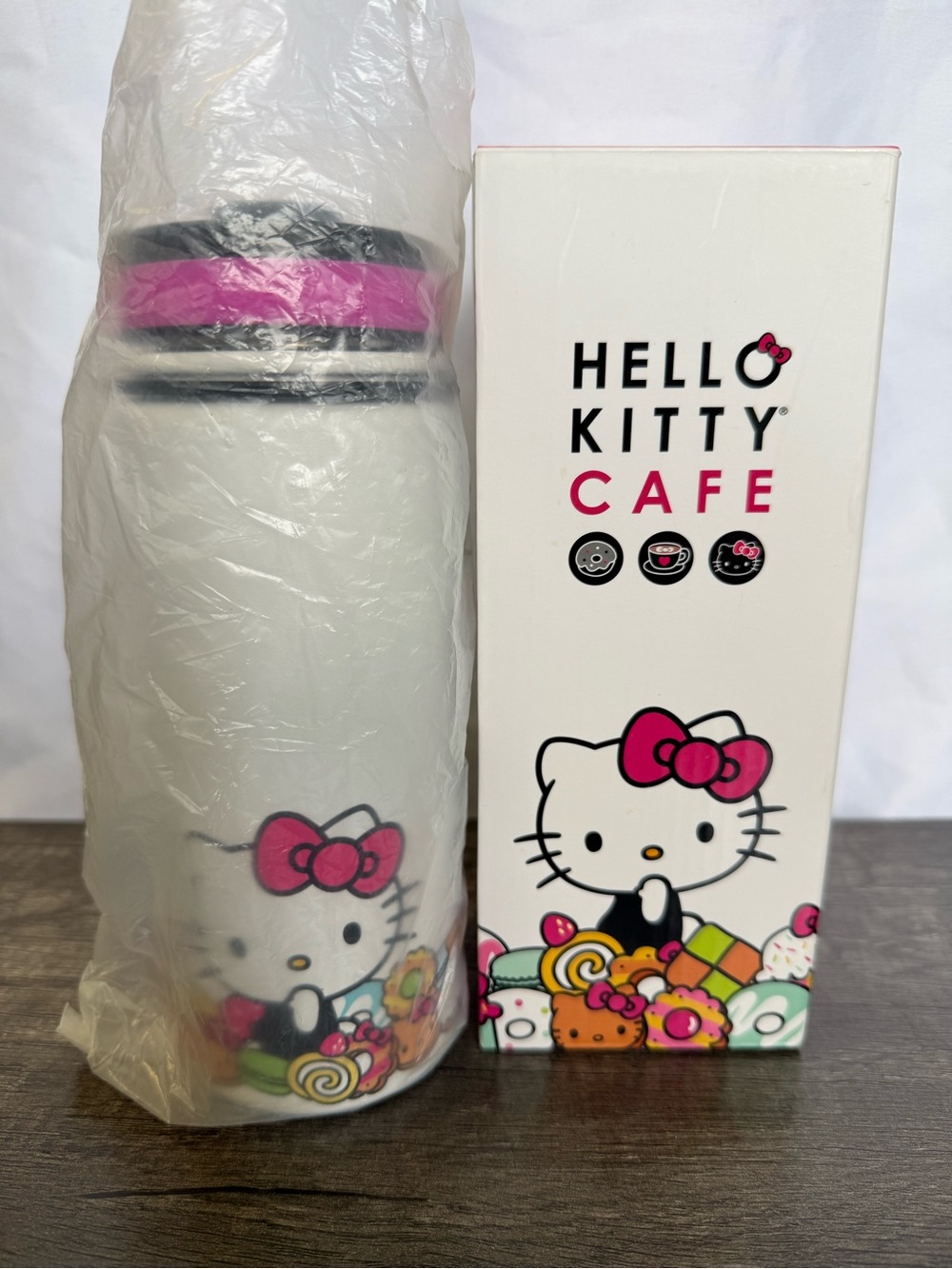 Hello Kitty Cafe Exclusuve Stainless Steel Bottle Tumbler, New in Box